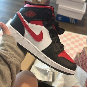 Nike Air Jordan 1 High-Top Sneakers - Red, Black, White